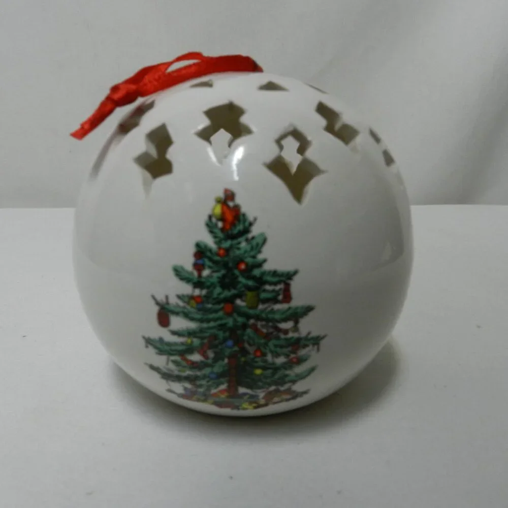 Spode Christmas Vintage Tree Pomander Potpourri Holder Ball Ornament Holidays